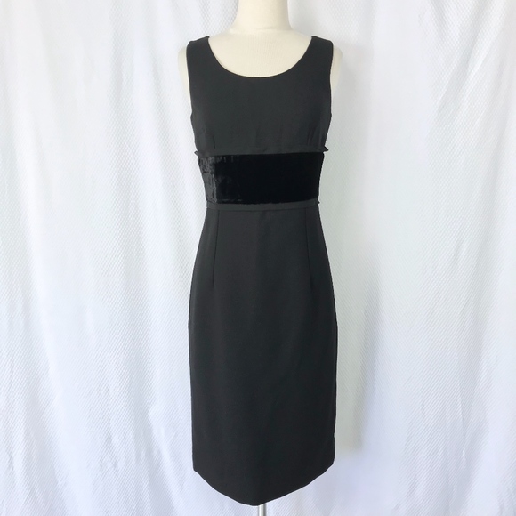 Dolce & Gabbana Sheath Velvet Black Dress Sz 42 - Picture 1 of 8